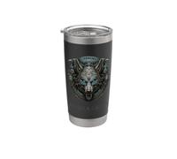 Wolf of Odin with Odins Raven Valhalla Calling Celtic Stainless Steel Insulated Tumbler
