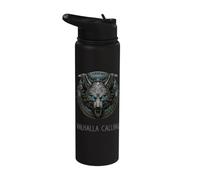 Wolf of Odin with Odins Raven Valhalla Calling Celtic Stainless Steel Insulated Water Bottle