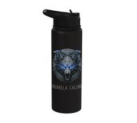 Wolf of Odin with Odins Raven Valhalla Calling Celtic Stainless Steel Insulated Water Bottle
