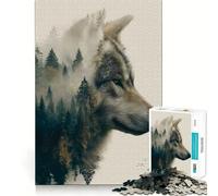 Wolf of The Wild Jigsaw Puzzle 1000 Logic Thinking Play Expert Cutting Craftsmanship Quiet Time Mind Exercise at Home (38x52cm)