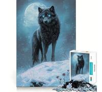 Wolf of The Winter Soul 1000 Piece Teenager Puzzles Cognitive Train Game Zero Gap Compact Fun for Family Game Time (38x26cm)