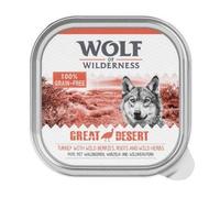 Wolf of Wilderness Adult Classic 6 x 300g Great Desert - Turkey Mono Protein Wet Dog Food with Grain Allergy Tray Grain-free Easy to Digest Well Accepted