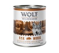 Wolf of Wilderness Adult Classic 6 x 800g Oak Woods Wild Boar Complete Grain-free Premium Wet Dog Food Wolf Natural Eating Habit Only One Source Animal Protein with Fruits of Forest & Wild Herbs