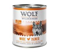 Wolf of Wilderness Adult Classic 6 x 800g Wide Acres Chicken Complete Grain-free Premium Wet Dog Food Wolf Natural Eating Habit Only One Source Animal Protein with Fruits of Forest & Wild Herbs