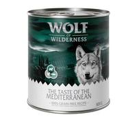 Wolf of Wilderness Adult The Taste of the Mediterranean Lamb, Chicken, Trout 6 x 800g Grain-free Wet Dog Food Rich in Fresh Meat & Offal Species Appropriate Diet Wild wolf Natural Eating Habits