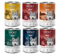 Wolf of Wilderness Adult "Triple Taste" 6 x 400g - Mixed Pack (5 Varieties)