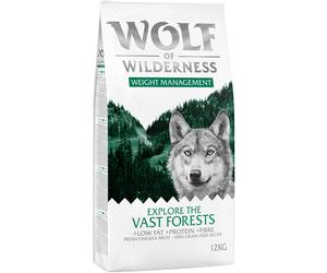 Wolf of Wilderness "Explore the Vast Forests" Weight Management - Grain-Free - New Recipe! Economy Pack: 2 x 12kg