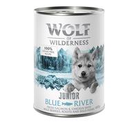 Wolf of Wilderness Junior Duo-Protein Recipe Saver Pack 24 x 400g - Blue River Junior - Chicken & Salmon