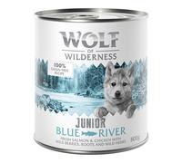 Wolf of Wilderness Junior Duo-Protein Recipe Saver Pack 24 x 800g - Blue River Junior - Chicken & Salmon