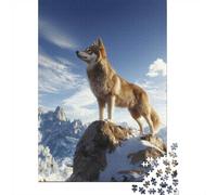 Wolf on Mountain Peak_2 Puzzle 1000 Pieces for Adults, Animal Theme Jigsaw, Relaxing Weekend Challenge, 70x50cm/1000pcs