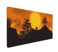 Wolf on The Hill Gaming Mouse Pad (1200x600mm) | Stitched Edges & Easy-Clean Surface for Home and Office Use