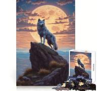 Wolf on Top of A Hill for Adults 1000 Piece Jigsaw Puzzle Sharp Mind Calm Downtime Crisp Cut Memorable Gift (50x75cm)