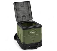 Wolf Outdoors Portable Camping Toilet | Foldable 1.3kg Travel Toilet | Includes Waste Bags & Odour Neutralising Powder | Supports 150kg | 11cm Compact Fold | Portable Toilets for Adults