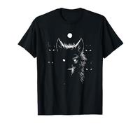Wolf Pack at Night Moon Full Moon Eyes Scarry Wolf Pack T-Shirt