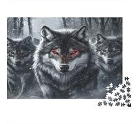 Wolf Pack-Fantasy Art Style 1000pc Jigsaw Featuring Unique Shapes Favourites Jigsaw As Anti-stress Puzzles for Digital Detox Activities And Retirement Gifts 52x38cm/1000pcs