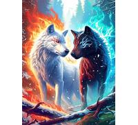 Wolf Pack in A Magical Forest 1000 Piece Jigsaw Puzzle for All Ages Wildlife Pet Jigsaw Neighborhood Get Together Family Game Whimsical Design for Any Event 1000 PCS