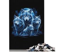 Wolf Pack Jigsaw Puzzle 1000 Piece Jigsaw Puzzles For Adults Teenager Wooden Puzzles Toy Game Explore Creativity And Problem Solving 1000pcs (75x50cm)