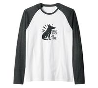 Wolf Pack of One: Lone Warrior Spirit Raglan Baseball Tee, Men, Dark Heather/White, M
