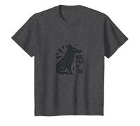 Wolf Pack of One: Lone Warrior Spirit T-Shirt, Kids, Dark Heather Grey, 2 Years