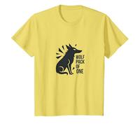 Wolf Pack of One: Lone Warrior Spirit T-Shirt, Kids, Lemon, 2 Years