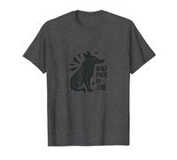 Wolf Pack of One: Lone Warrior Spirit T-Shirt, Men, Dark Heather Grey, 5XL