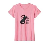 Wolf Pack of One: Lone Warrior Spirit T-Shirt, Women, Pink, M