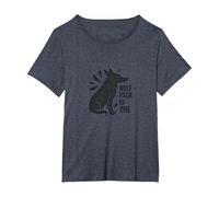 Wolf Pack of One: Lone Warrior Spirit T-Shirt, Women's Plus, Heather Blue, 2X