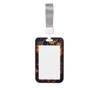 Wolf Pack Sliding Id Badge Holder Hard Plastic Work Card Case Name Tag Protector for Nurses Office