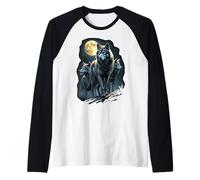 Wolf Pack Under The Full Moon Raglan Baseball Tee
