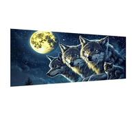 Wolf Paint by Numbers for Adults, Animal Large Paint by Numbers Kits on Canvas with Acrylic and Brushes, DIY Craft Oil Painting Art Kits for Beginners, Perfect for Gift Home Decor, 32x64 Inch 02w-478