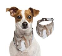 Wolf Pattern Print,Dog Bandanas Cotton Pet Scarf Adjustable Bibs for Pet,S