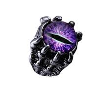 Wolf Paw Demons Eye Shape Adjustable Opening Rings Alloy Texture Suitable for Festival Parties Wear, As the pic show, Metal, No Gemstone