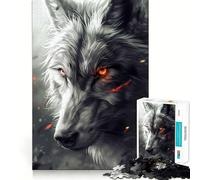 Wolf Piercing Gaze 1000 Piece Jigsaws for Adults Think Training Play Tight Lock No Loose Pieces Unique Gift for Stress Relief (50x75cm)