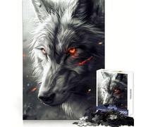 Wolf Piercing Gaze 1000 Pieces Jigsaw Puzzles for Adults Sharp Memory Serene Escape Neat Edges Ideal Present (50x75cm)