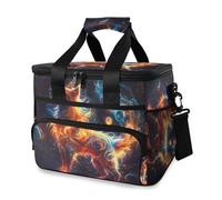 Wolf Planet Fire Galaxy Cooler Bag Thermal Insulated Picnic Lunch Bag Box Large Cool Bag for Beach Picnic Camping Travel Men Women