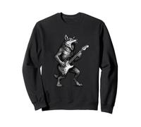 Wolf Playing Electric Guitar Rock Music Lover Sweatshirt