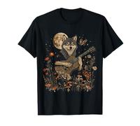 Wolf Playing Guitar Banjo Music T-Shirt