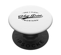Wolf Point Montana Oro Y Plata State Motto for Men Women. PopSockets Adhesive PopGrip