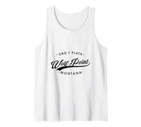 Wolf Point Montana Oro Y Plata State Motto for Men Women. Tank Top