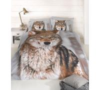 Wolf Polycotton Duvet Cover Set With Pillowcase Rapport Home Multi King