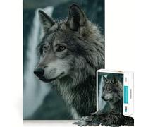 Wolf Portrait 1000 Piece Jigsaws for Adults Mind Train Fun Premium Laser Cut Quality Relaxing Indoor Group Activity (50x75cm)