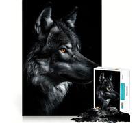 Wolf Portrait Adults 1000 Piece Jigsaw Puzzle Focus Memory Game Zero Gap Compact Fun for Family Game Time (50x75cm)