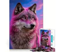 Wolf Portrait Jigsaw for Teenagers1000 Pieces Mental Boost Game Burr Free Clean Cut Pieces Easy to Learn Family Enjoyment (38x52cm)