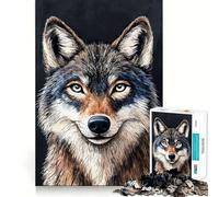 Wolf Portrait Jigsaw Puzzle1000 Pieces Brain Boosting Play Zero Gap Cozy Indoor Entertainment for All (50x75cm)