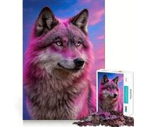 Wolf Portrait Jigsaw Puzzle1000 Pieces Thinking Skill Game Seamless Fit Precise Pieces Family Fun Night Activity (50x75cm)
