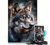 Wolf Portrait Jigsaw Puzzles 1000 Mind Skill Play Premium Laser Cut Quality Quiet Time Mind Exercise at Home (38x52cm)