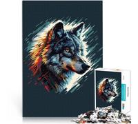Wolf Portraitteenager Jigsaw Puzzles 1000 Pieces Stress Reliever Staycation Kill time is ideal as gifts for the whole family 38x26cm
