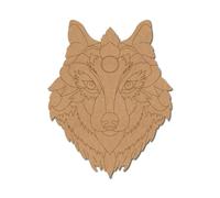 Wolf Pre Marked Design 1 - Premium MDF & Plywood Embellishments Laser Cut Craft Shapes for Scrapbooking, Card Making, DIY Decor, Weddings & Personalized Projects