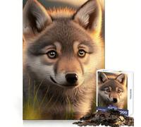 Wolf Pup In Sunset Light Adult Jigsaw Puzzle1000 Pieces Mind Wellness Serene Activity Sharp Edges (50x75cm)