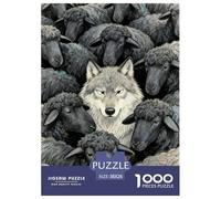 Wolf Puzzle 1000 Pieces for Adults Mindful Relaxing Hobby Funny Animals Eco-Friendly Thick Board 38x26cm/1000pcs